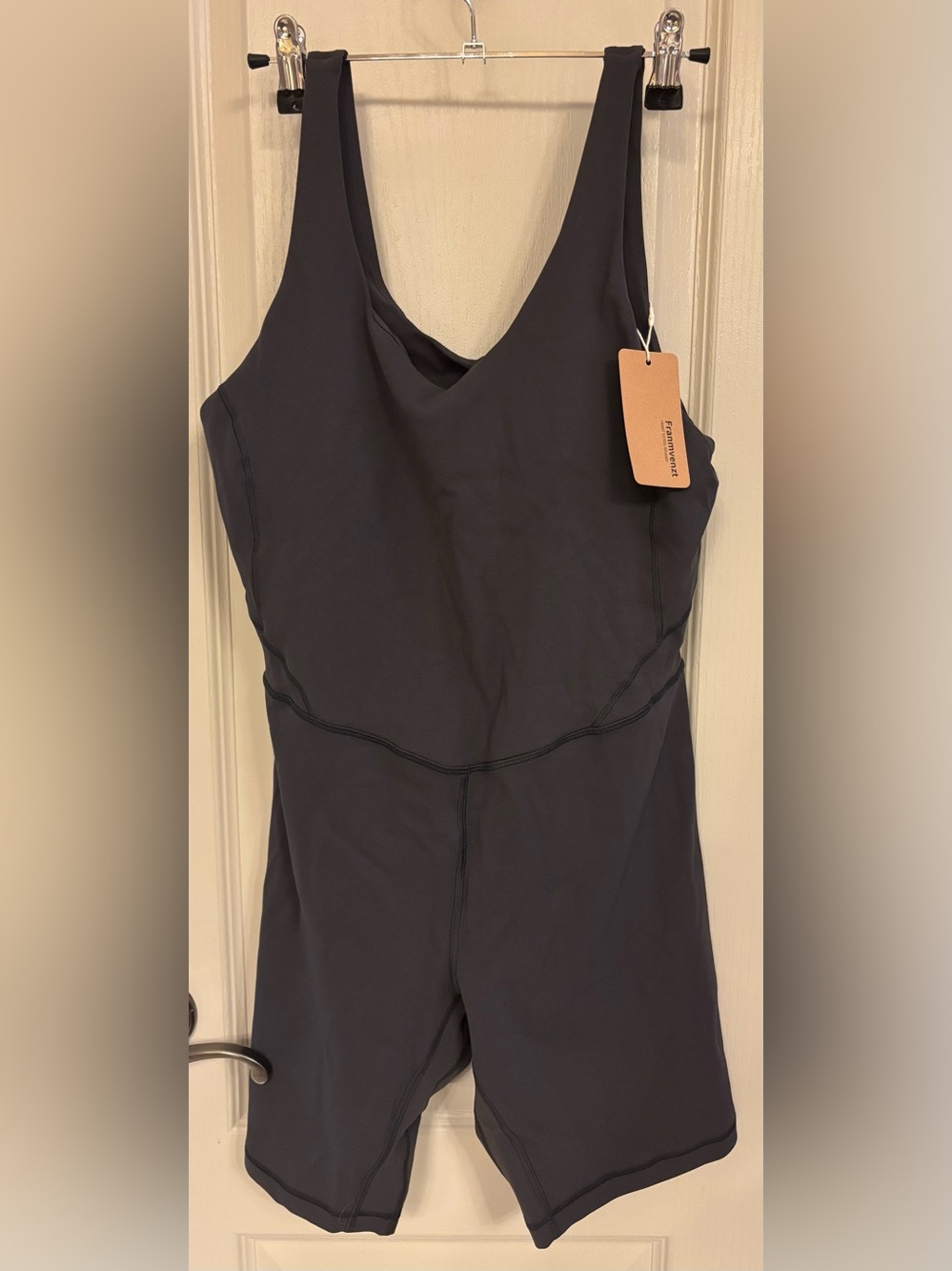 Dark Gray One Piece Work Out Jump Suit - Activewear